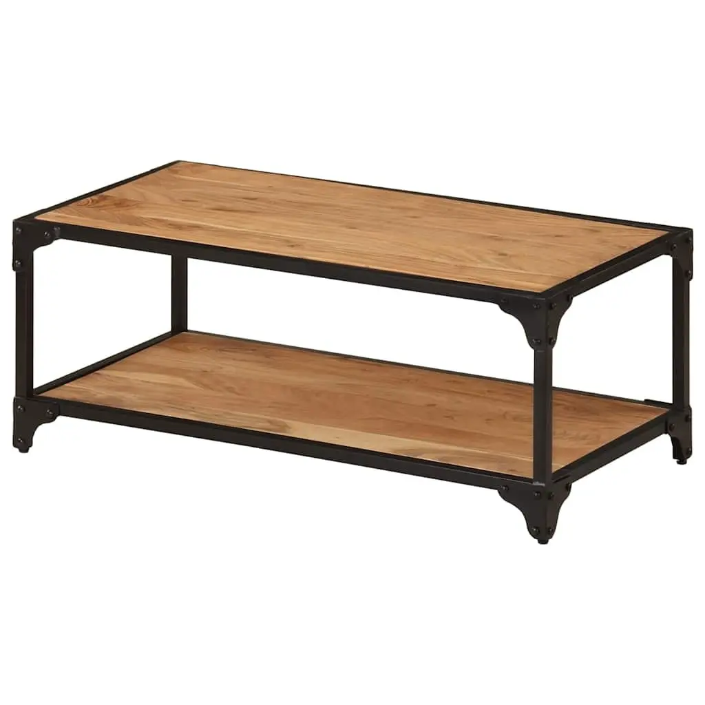 Coffee Table Vintage Style Solid Acacia Wood 90x45x35cm Brown