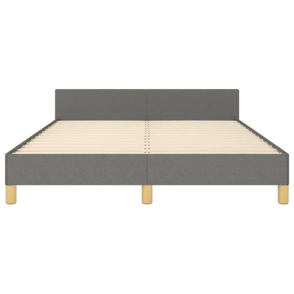 Grey Fabric Double Bed Frame