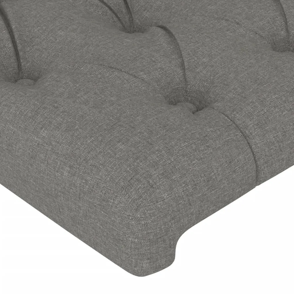 Grey Fabric Double Bed Frame