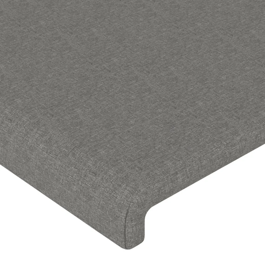 Queen Bed Frame Grey Fabric Adjustable Headboard 152x203cm