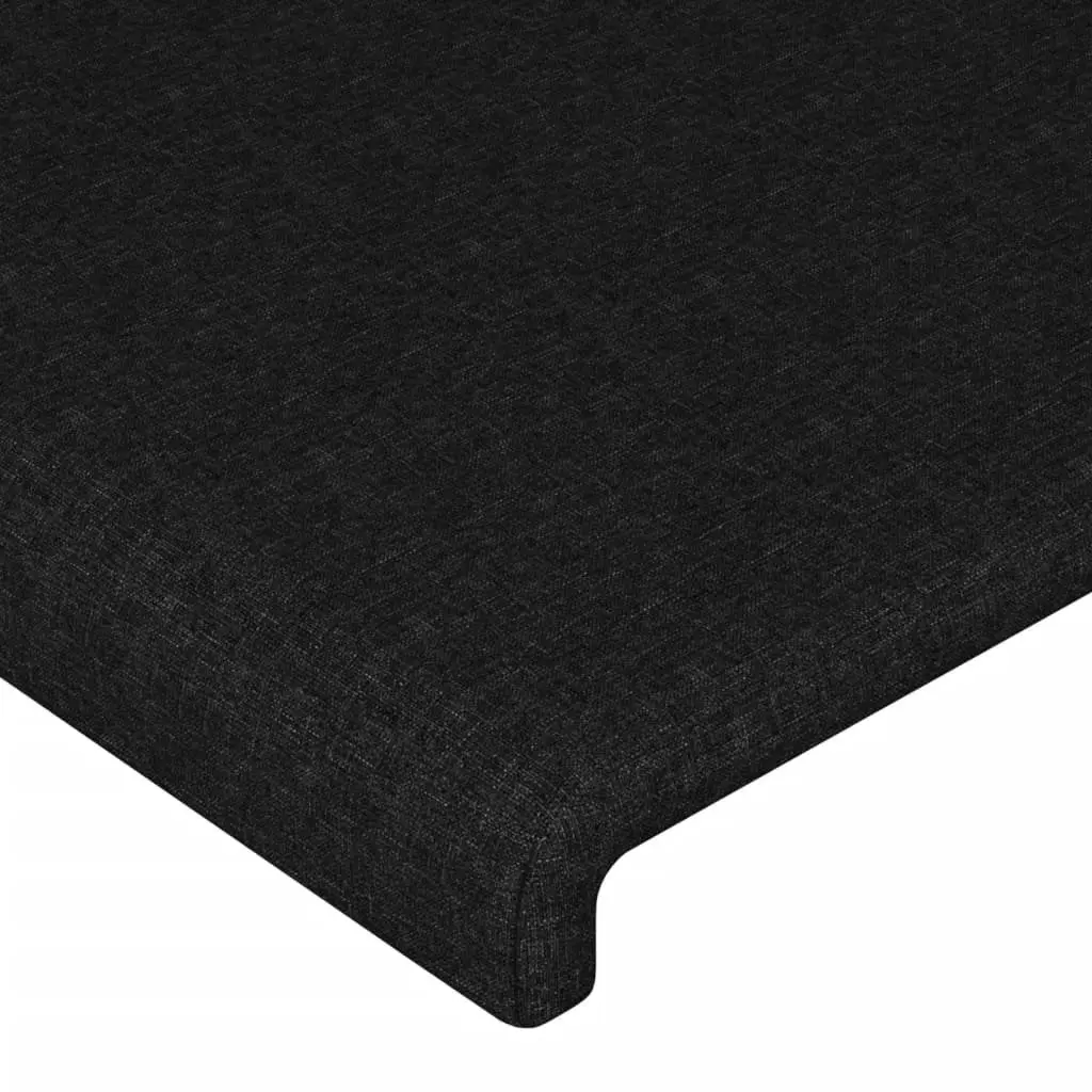 Queen Bed Frame with Headboard Black Fabric 152x203 cm Bedroom Furniture
