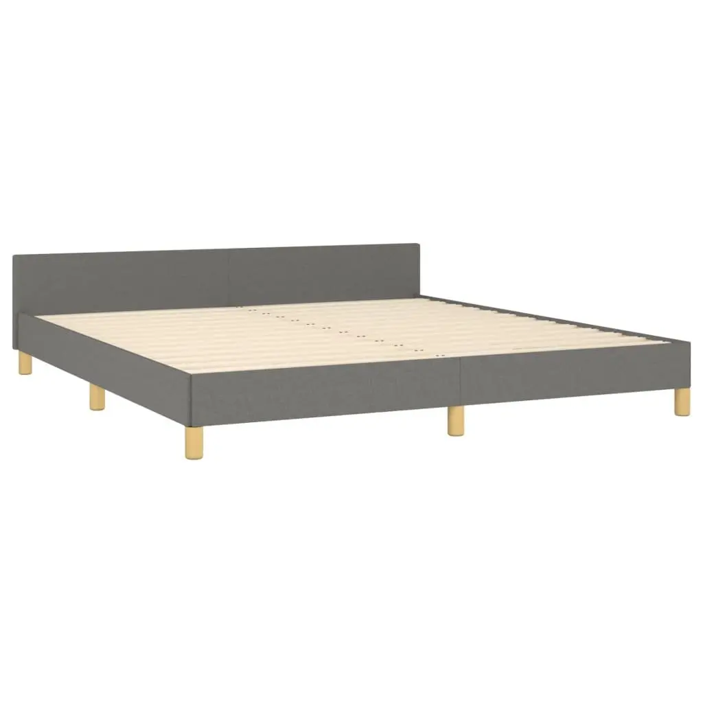 Grey Fabric Queen Bed Frame 152x203cm
