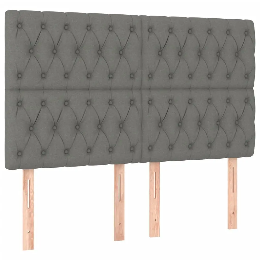 Grey Fabric Queen Bed Frame 152x203cm