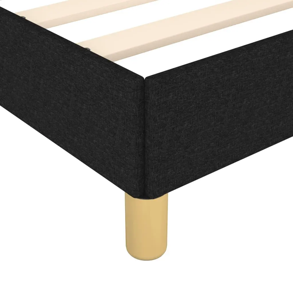 Queen Bed Frame with Headboard Black Fabric 152x203 cm Bedroom Furniture