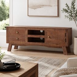 Friendly Wooden TV Cabinet 110x30x40 cm with Storage