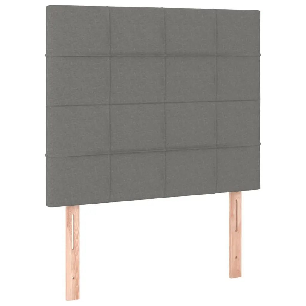 King Single Bed Frame Grey Fabric Adjustable Height 107 x 203 cm