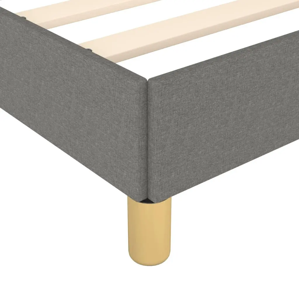 King Single Bed Frame Upholstered Grey Fabric 107x203 cm