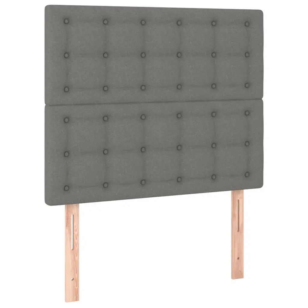King Single Bed Frame Fabric Grey 107x203 cm