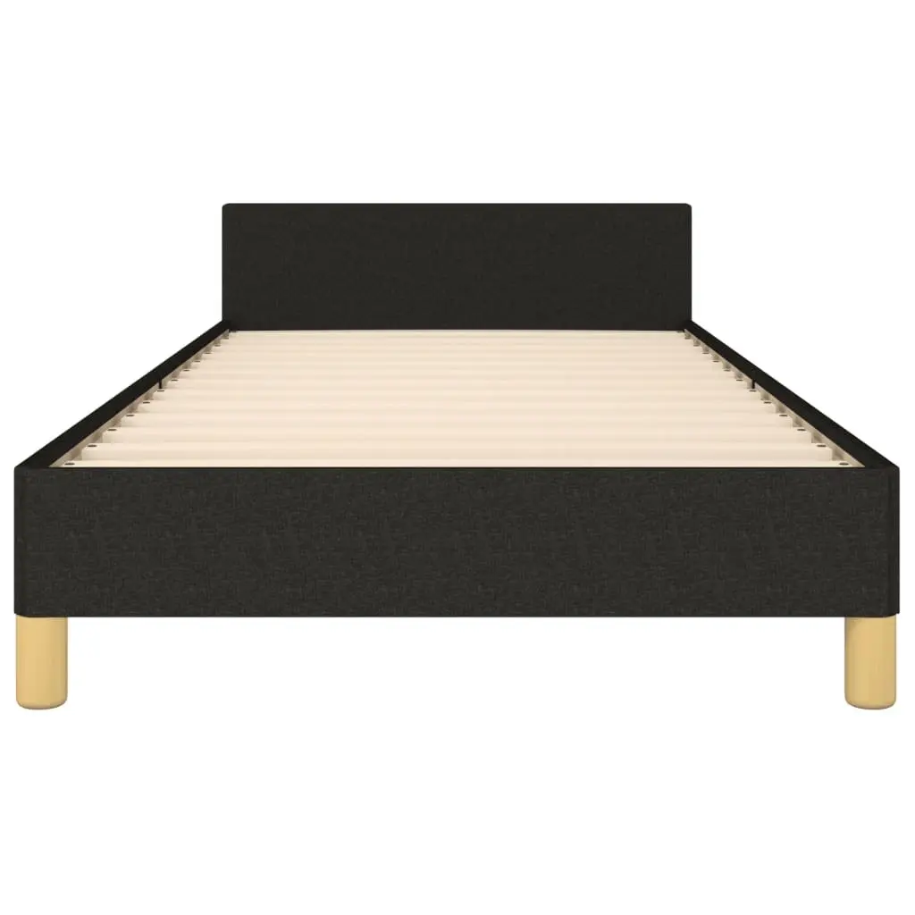 Bed Frame Fabric Headboard King Single Size 107x203 cm Black