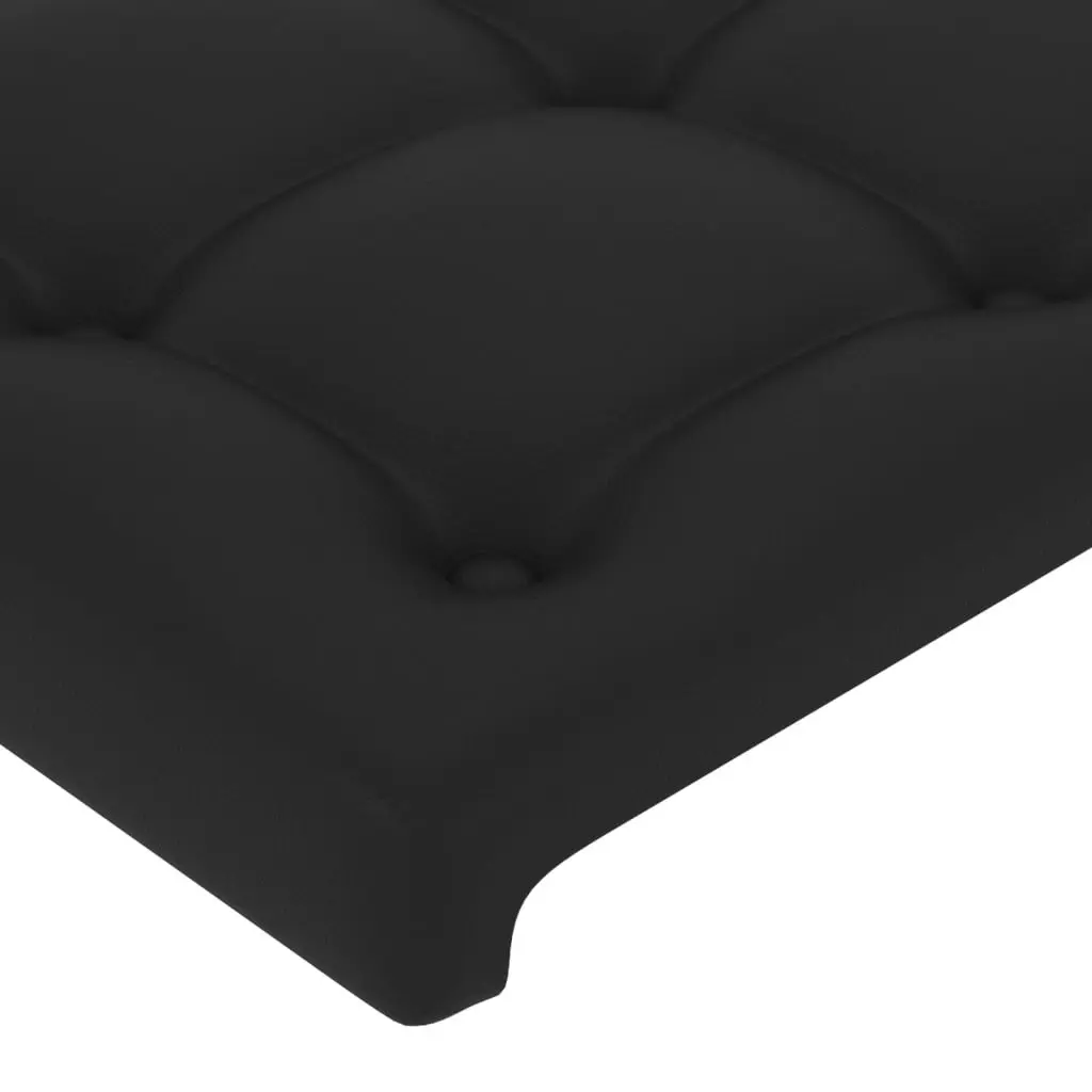 Queen Bed Frame Black Faux Leather Upholstered Headboard 152x203 cm