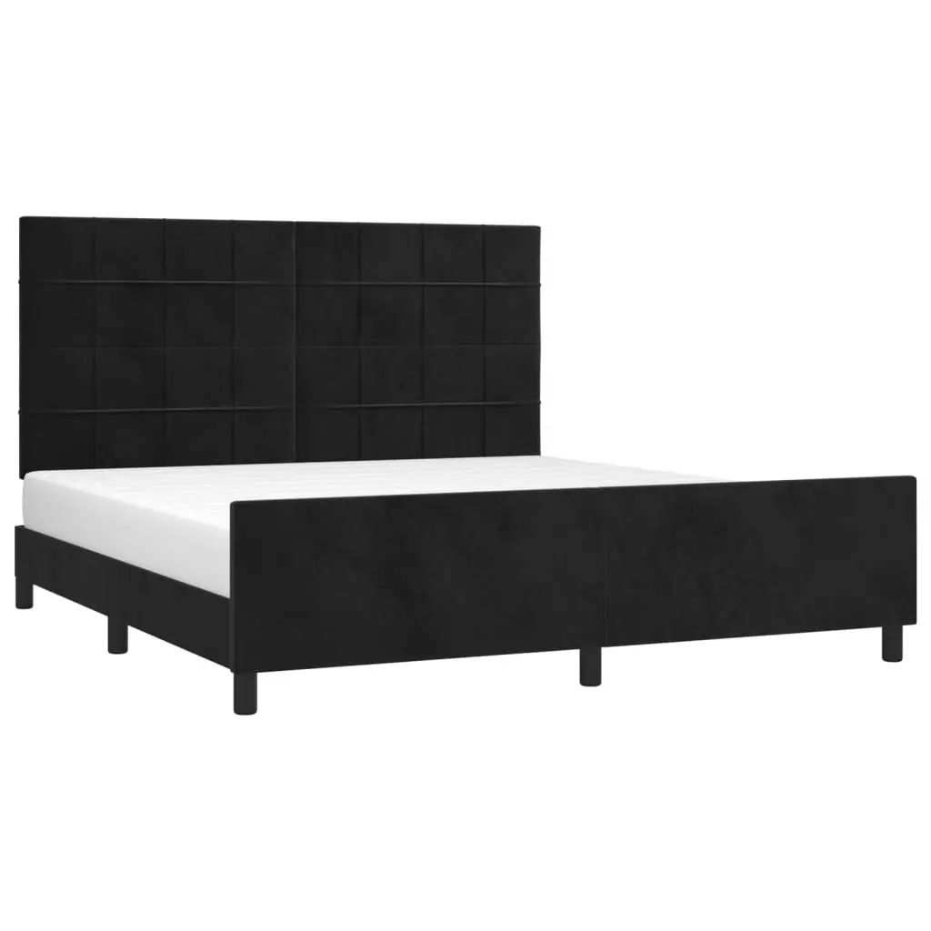 Black Velvet Queen Bed Frame