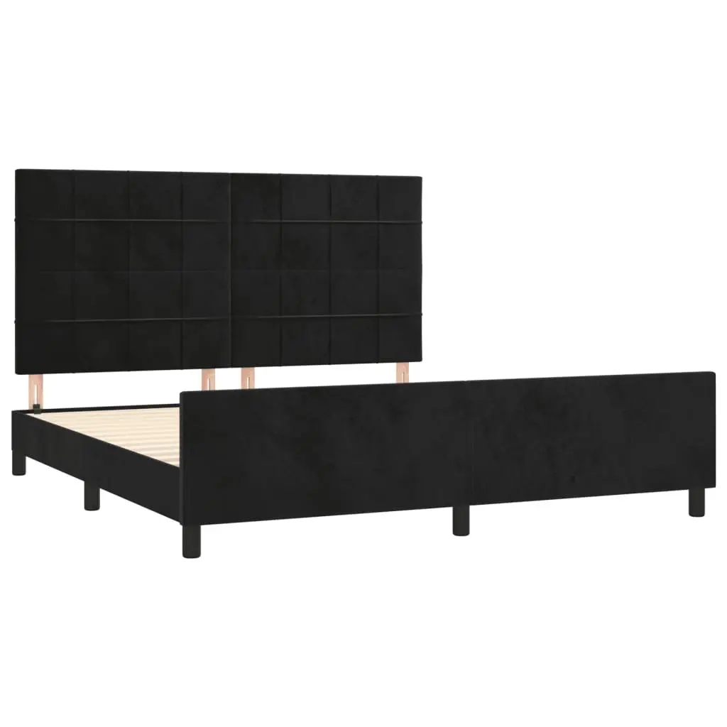 Black Velvet Queen Bed Frame