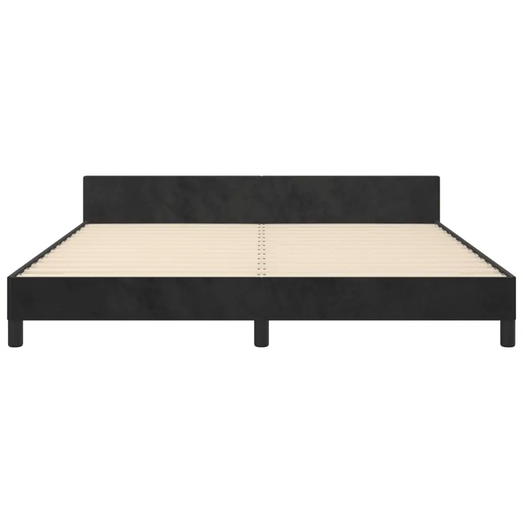 Black Velvet Queen Bed Frame