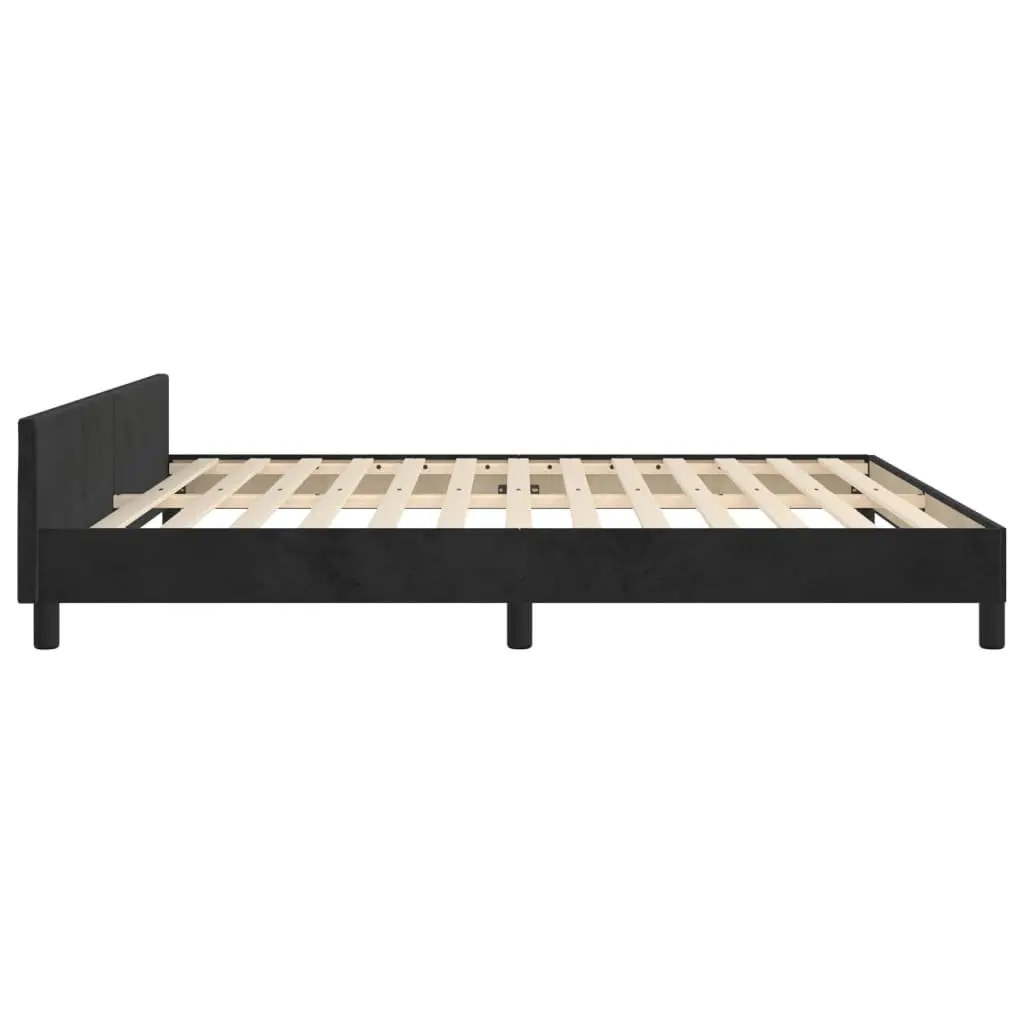 Black Velvet Queen Bed Frame