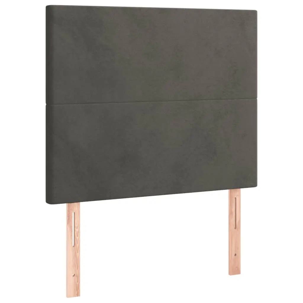 King Single Bed Frame Grey Velvet 107x203cm