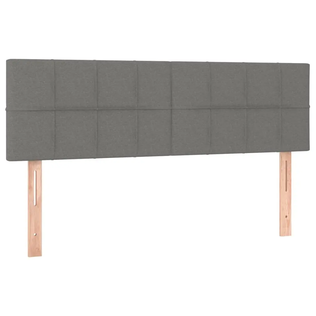 Queen Size Box Spring Bed with Adjustable Headboard and Pocket Spring Mattress Grey Fabric