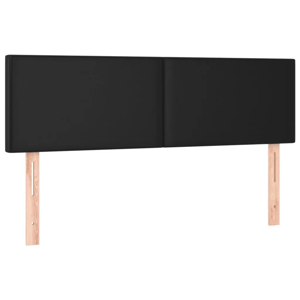 Queen Size Box Spring Bed with Adjustable Headboard and Pocket Spring Mattress Black Faux Leather