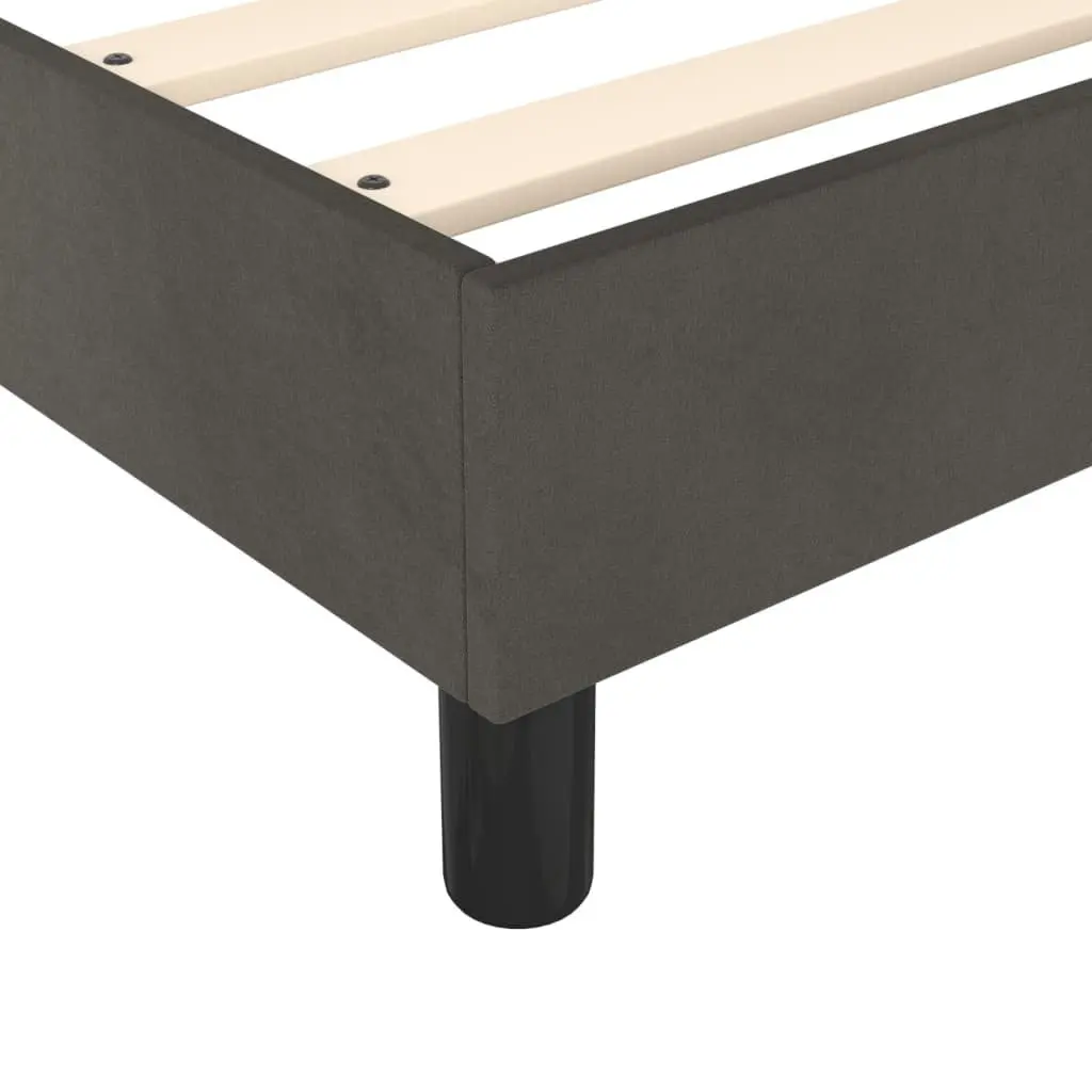 Box Spring Bed with Pocket Spring Mattress Adjustable Headboard Queen Size 153x203cm Grey Velvet