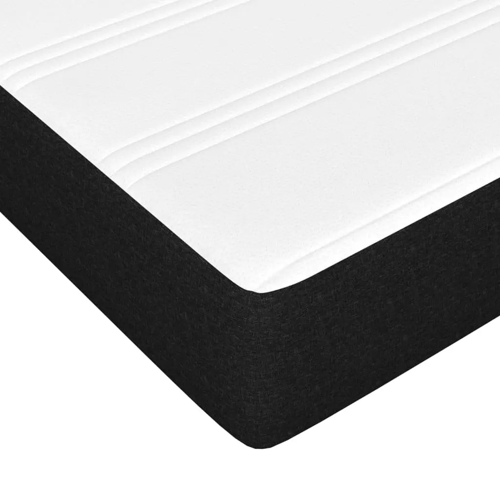 King Single Box Spring Bed with Pocket Spring Mattress LED Headboard Black