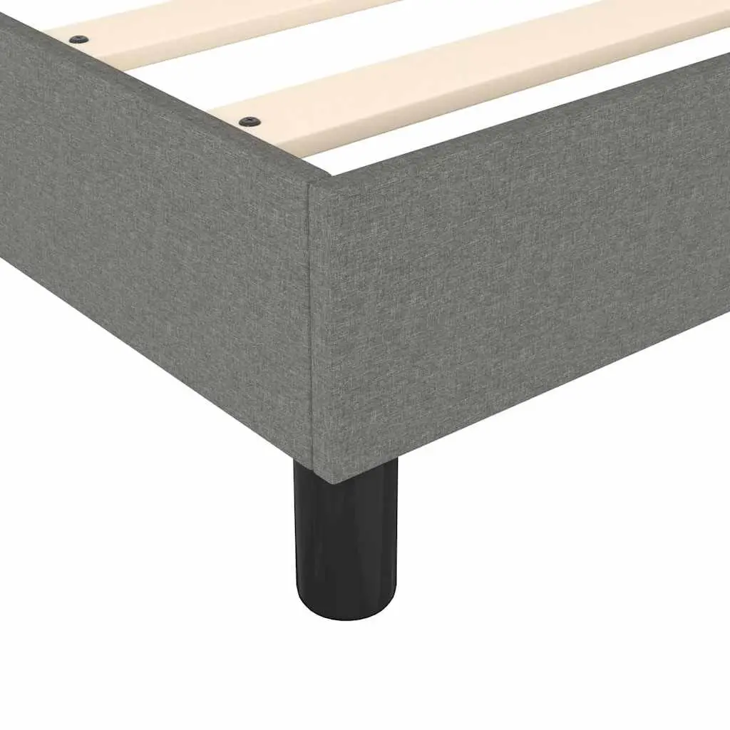 Queen Size Box Spring Bed with Pocket Spring Mattress Adjustable Fabric Headboard Grey