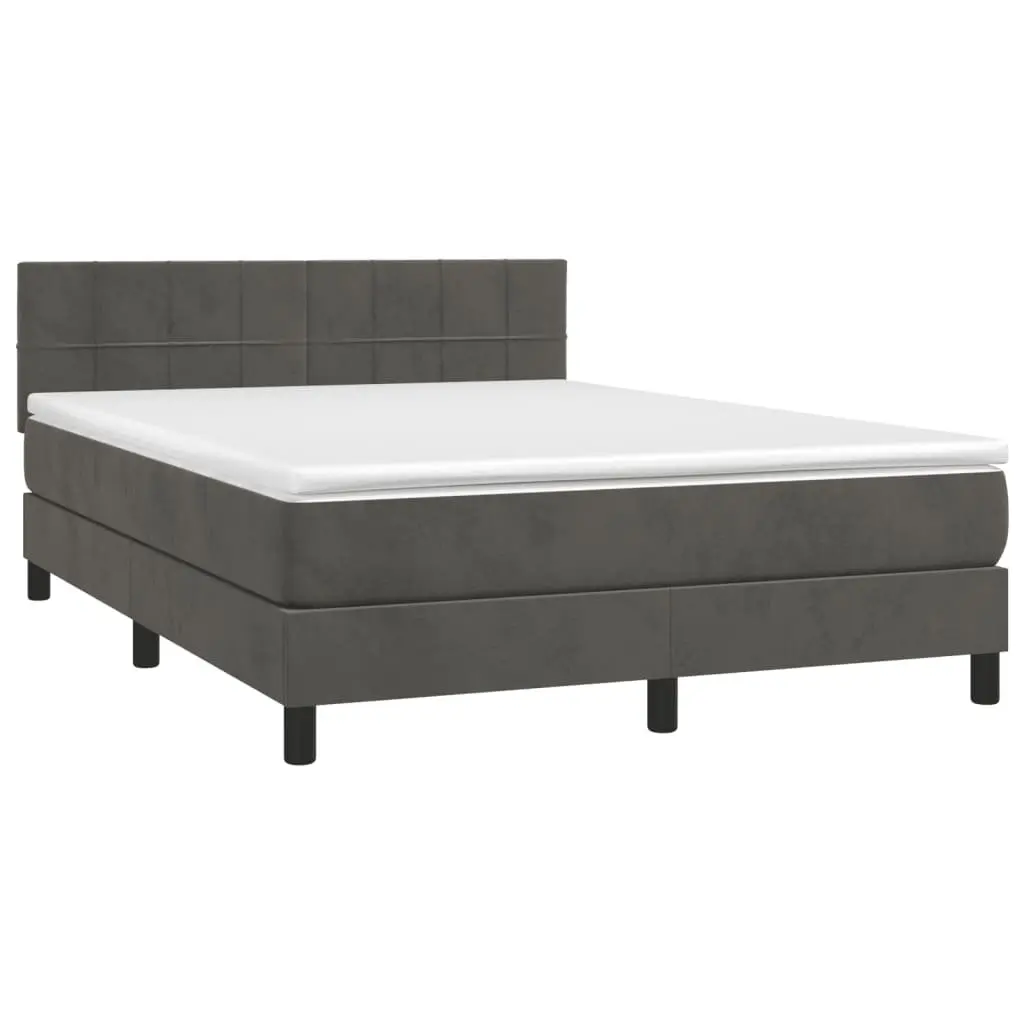 Queen Size Box Spring Bed with LED Ambiance