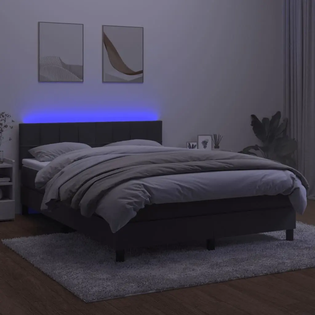 Queen Size Box Spring Bed with LED Ambiance