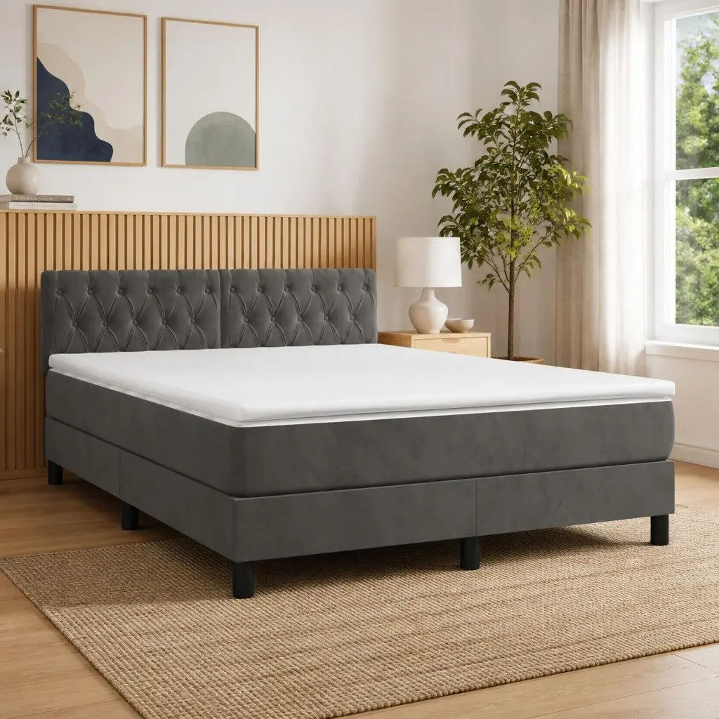 Queen Size Bed with LED Headboard