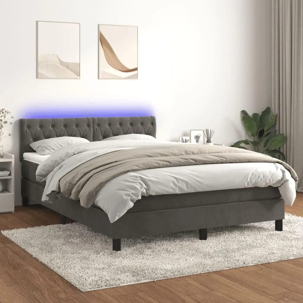 Queen Size Bed with LED Headboard