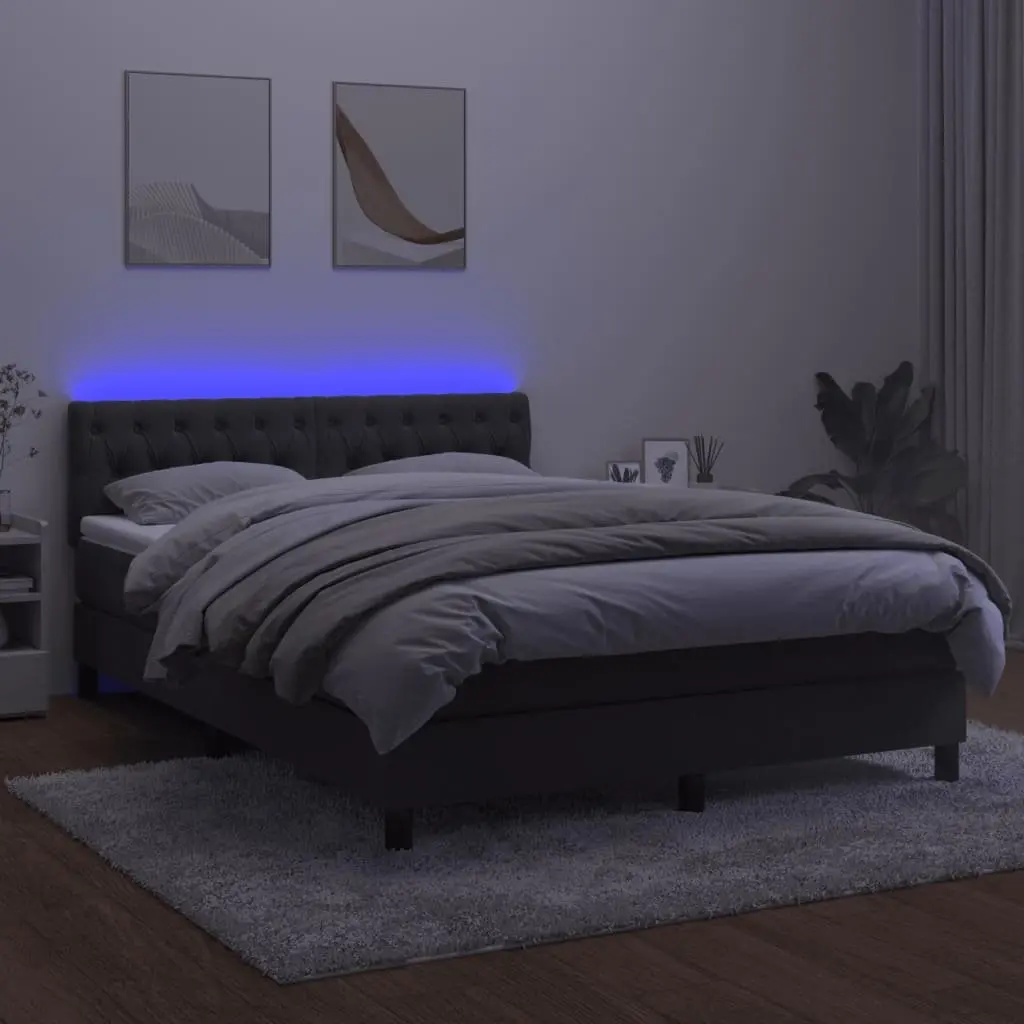 Queen Size Bed with LED Headboard