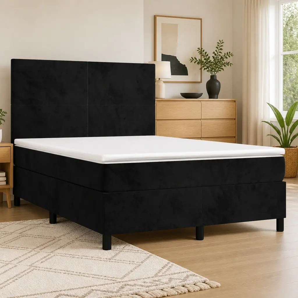 Queen Size Bed with Velvet Mattress