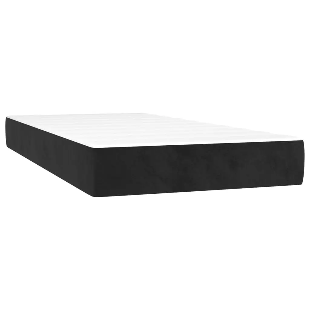 Black Velvet Box Spring Bed