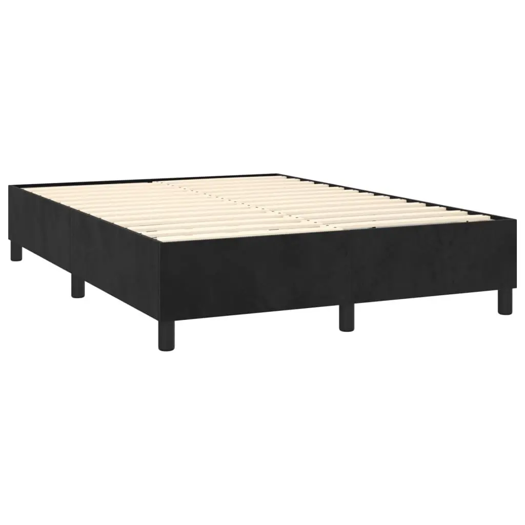 Queen Box Spring Bed with LED Lights