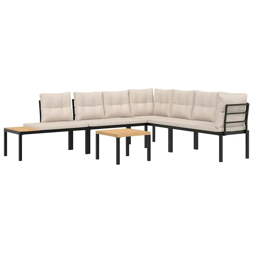 5-Piece Garden Bench Set with Cushions