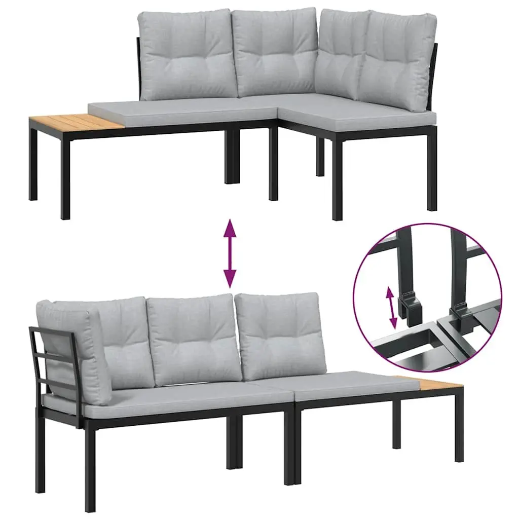 Garden Bench Set with Cushions