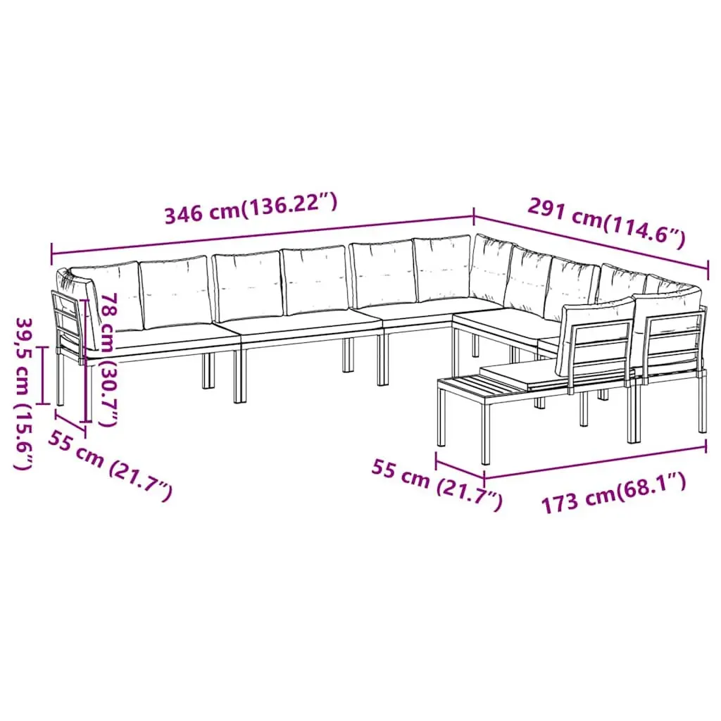 6-Piece Garden Sofa Set