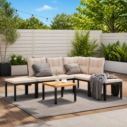 5-Piece Patio Furniture Set with Adjustable Seating