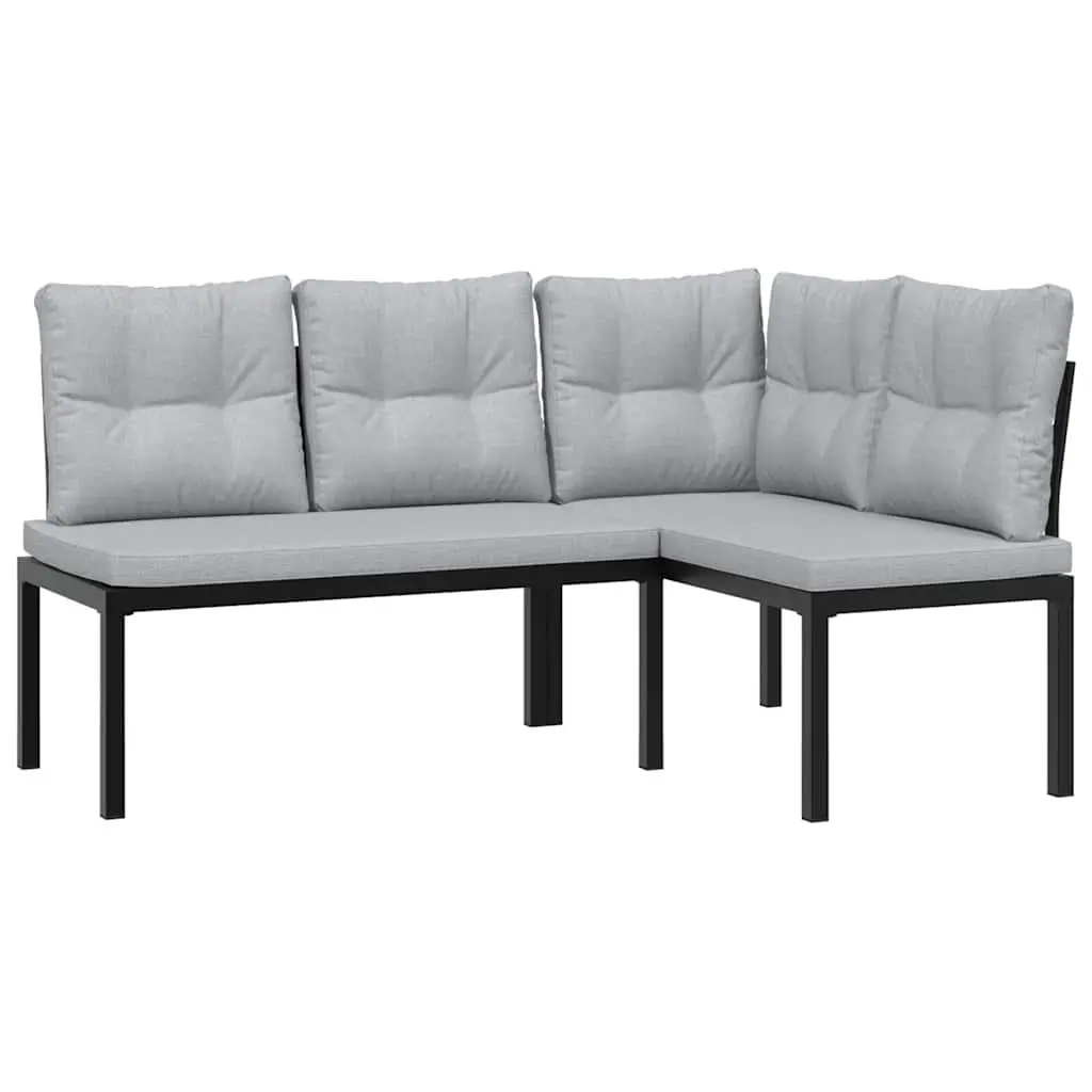 Garden Sofa Set 5 Piece Outdoor Furniture Patio Lounger with Cushions Light Grey