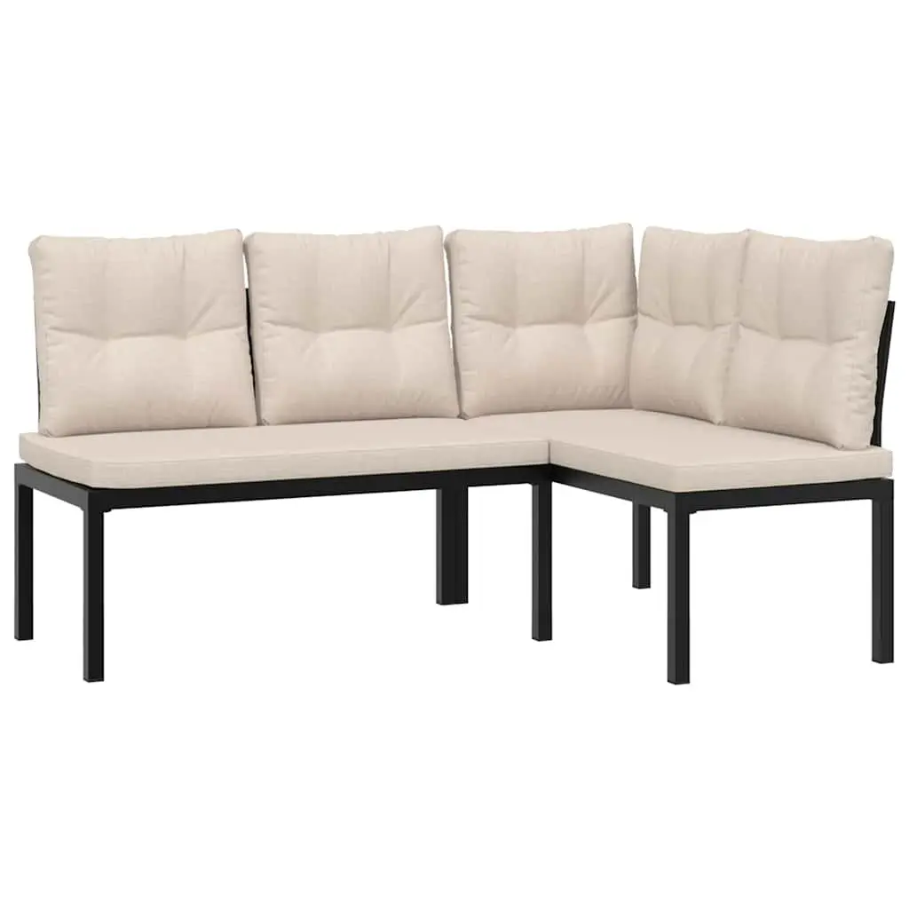 Garden Sofa Set 4 Piece Outdoor Furniture Patio Seating with Cushions Taupe