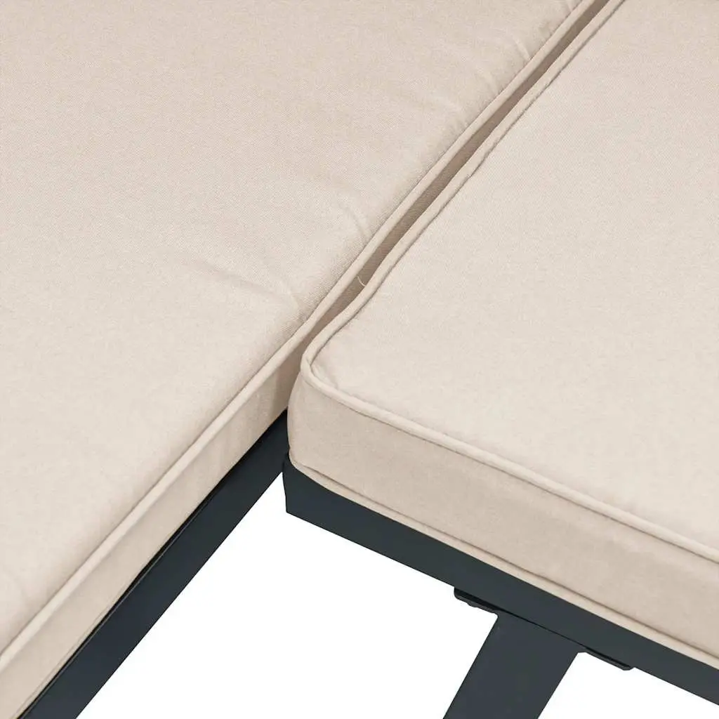 Garden Sofa Set 4 Piece Outdoor Furniture Patio Seating with Cushions Taupe