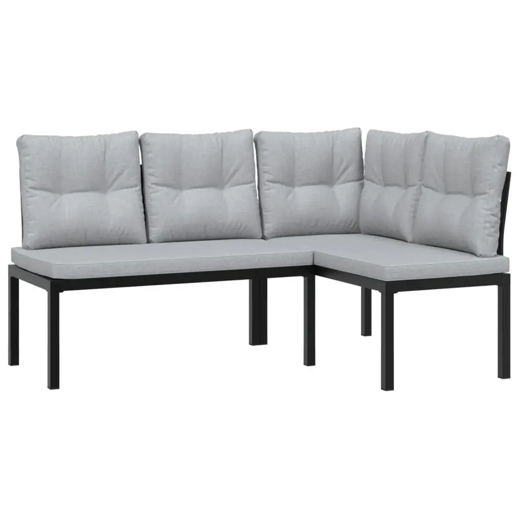 4 Piece Garden Sofa Set Outdoor Furniture Light Grey