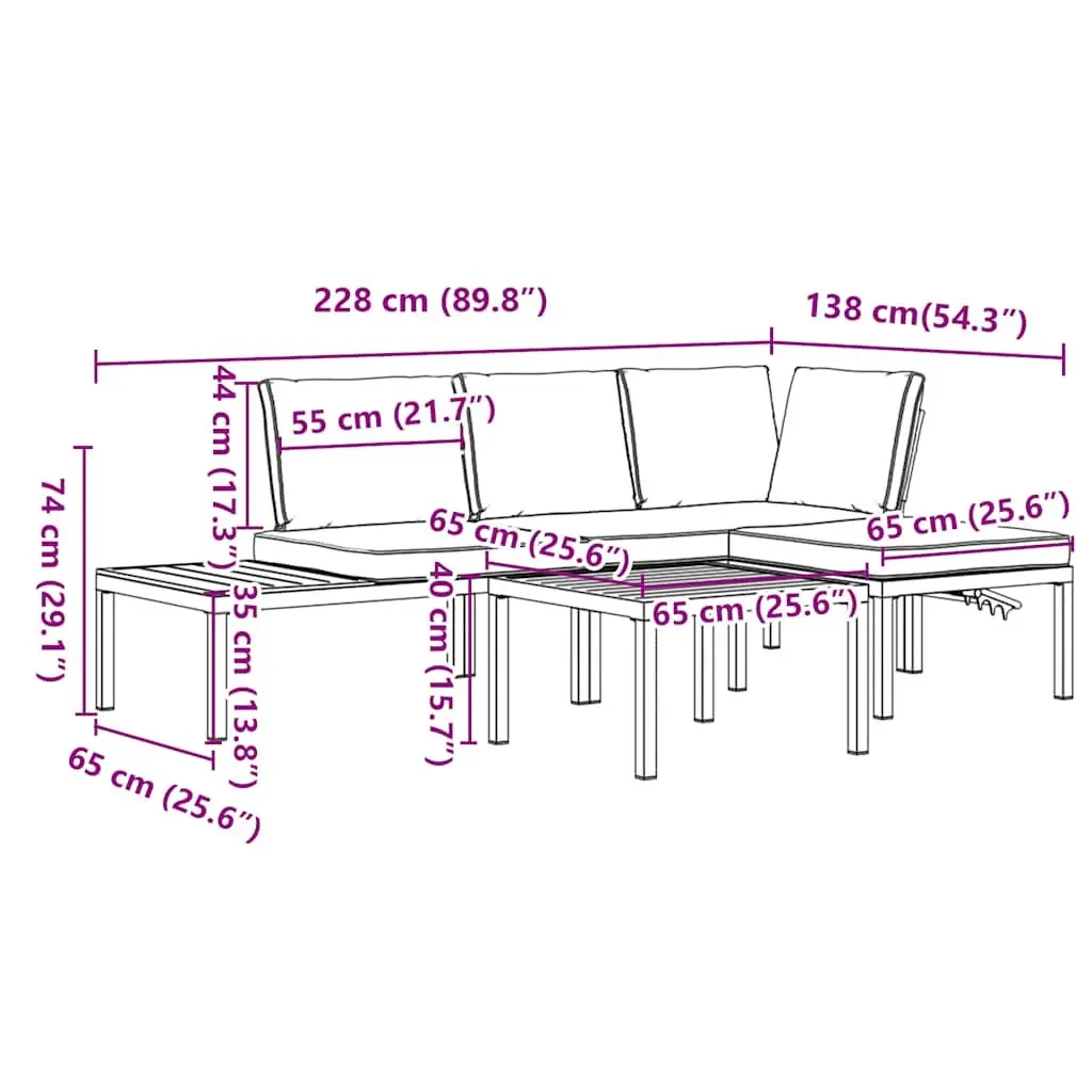 4 Piece Sofa Set