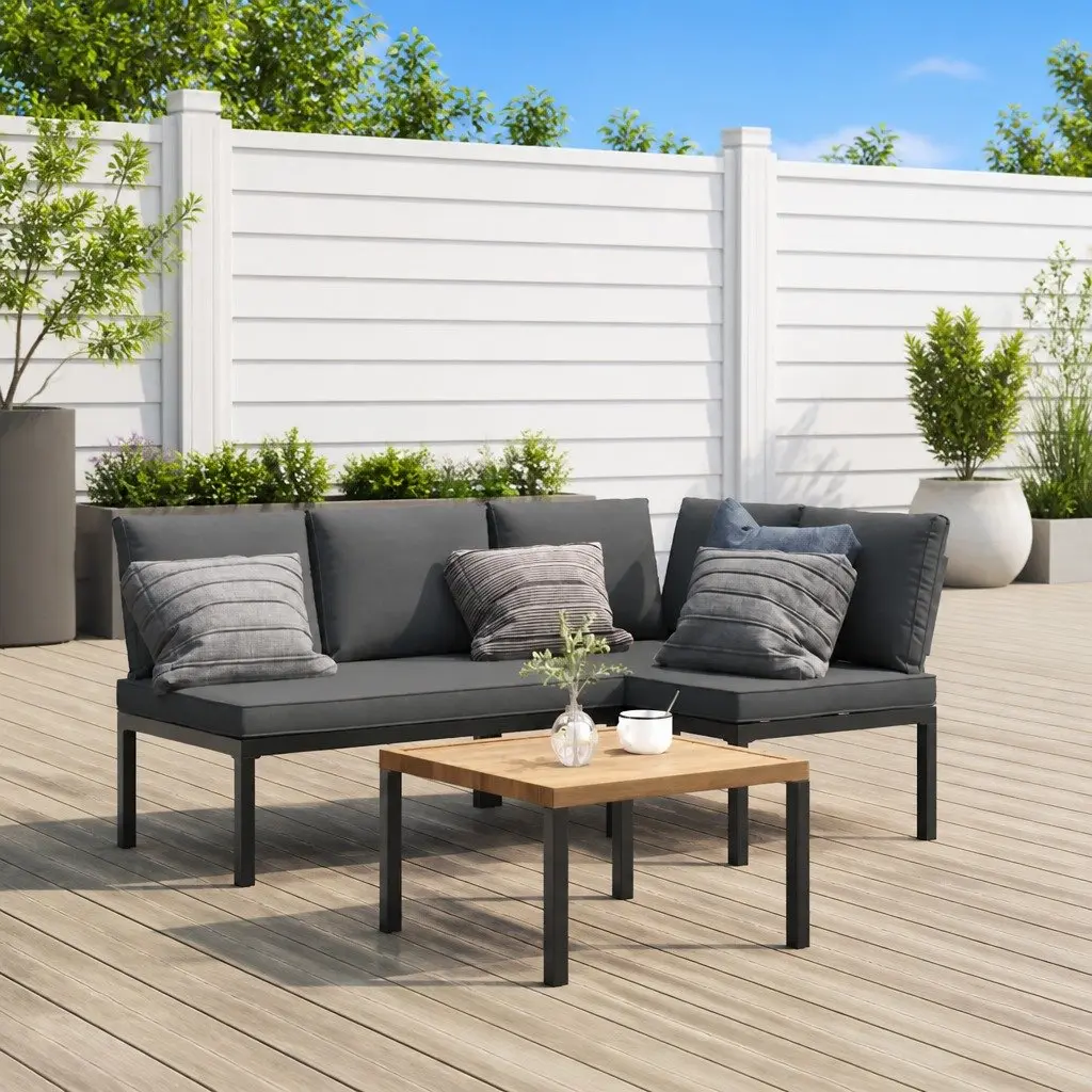 3 Piece Garden Sofa Set