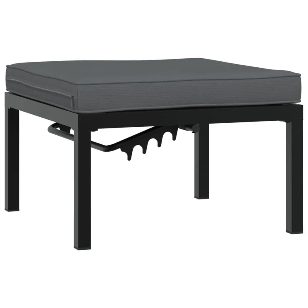 Outdoor Garden Sofa Set 4 Piece Modular Patio Furniture with Cushions Black