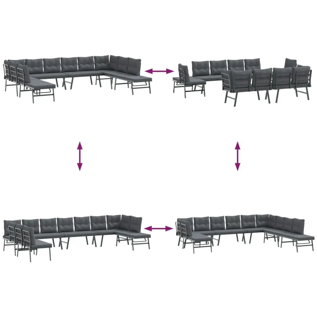 7-Piece Garden Bench Set