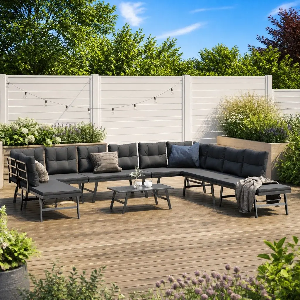6-Piece Outdoor Garden Bench Set