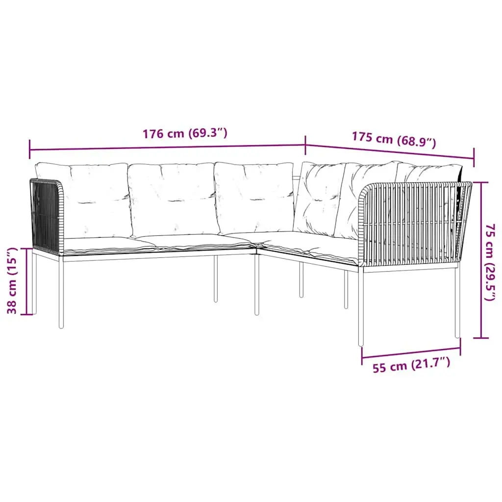 Garden Sofa Set with Cushions