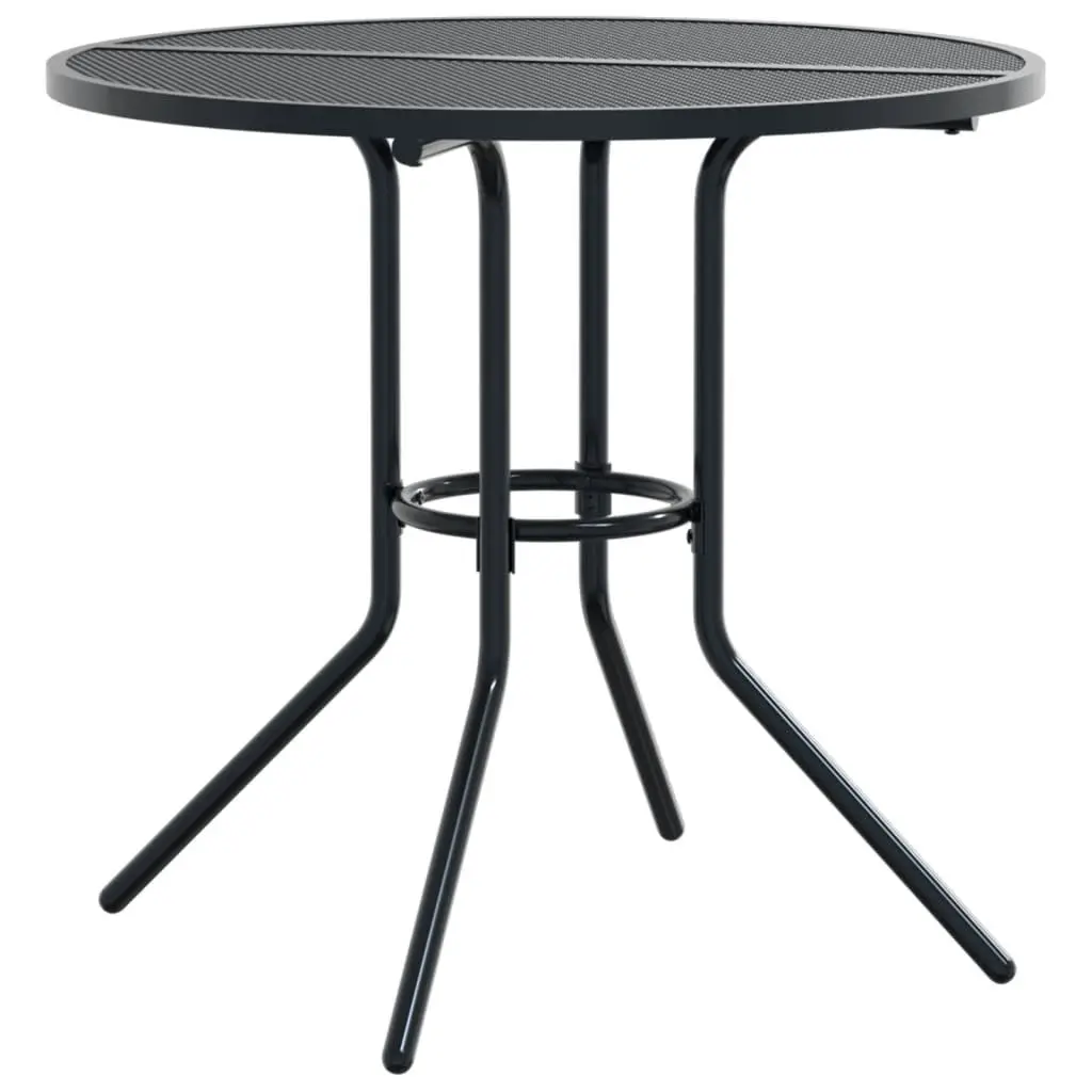 Stackable Garden Chair Set Anthracite 3 Piece Outdoor Furniture