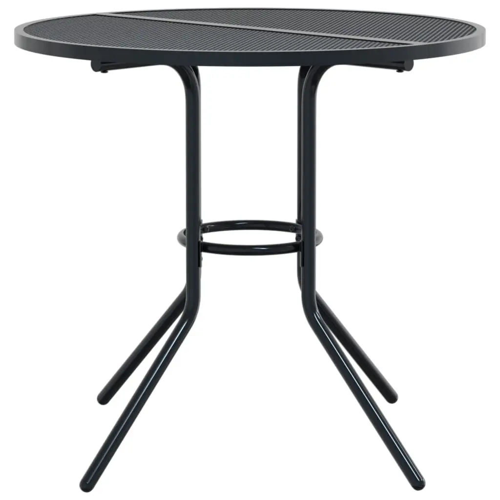 Stackable Garden Chair Set Anthracite 3 Piece Outdoor Furniture