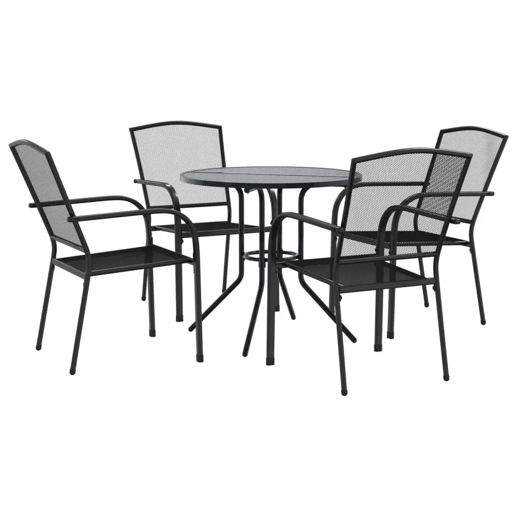 5 Piece Stackable Garden Chair Set