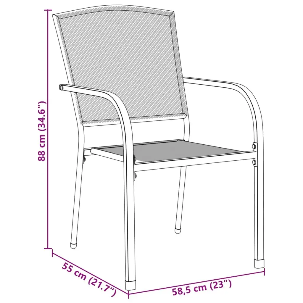 5 Piece Stackable Garden Chair Set
